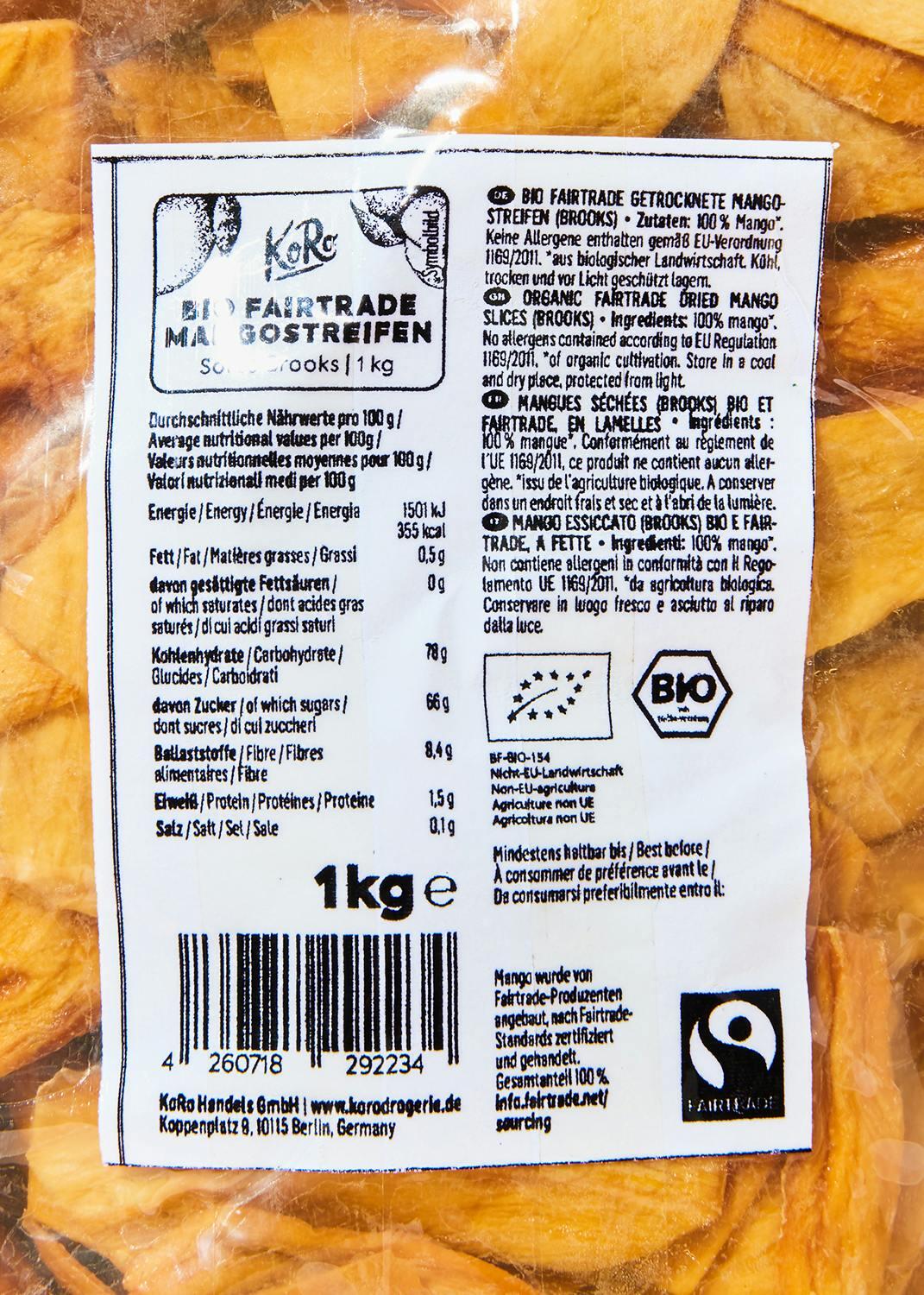 Mangue Brooks séchées équitable bio 1 kg 4/6