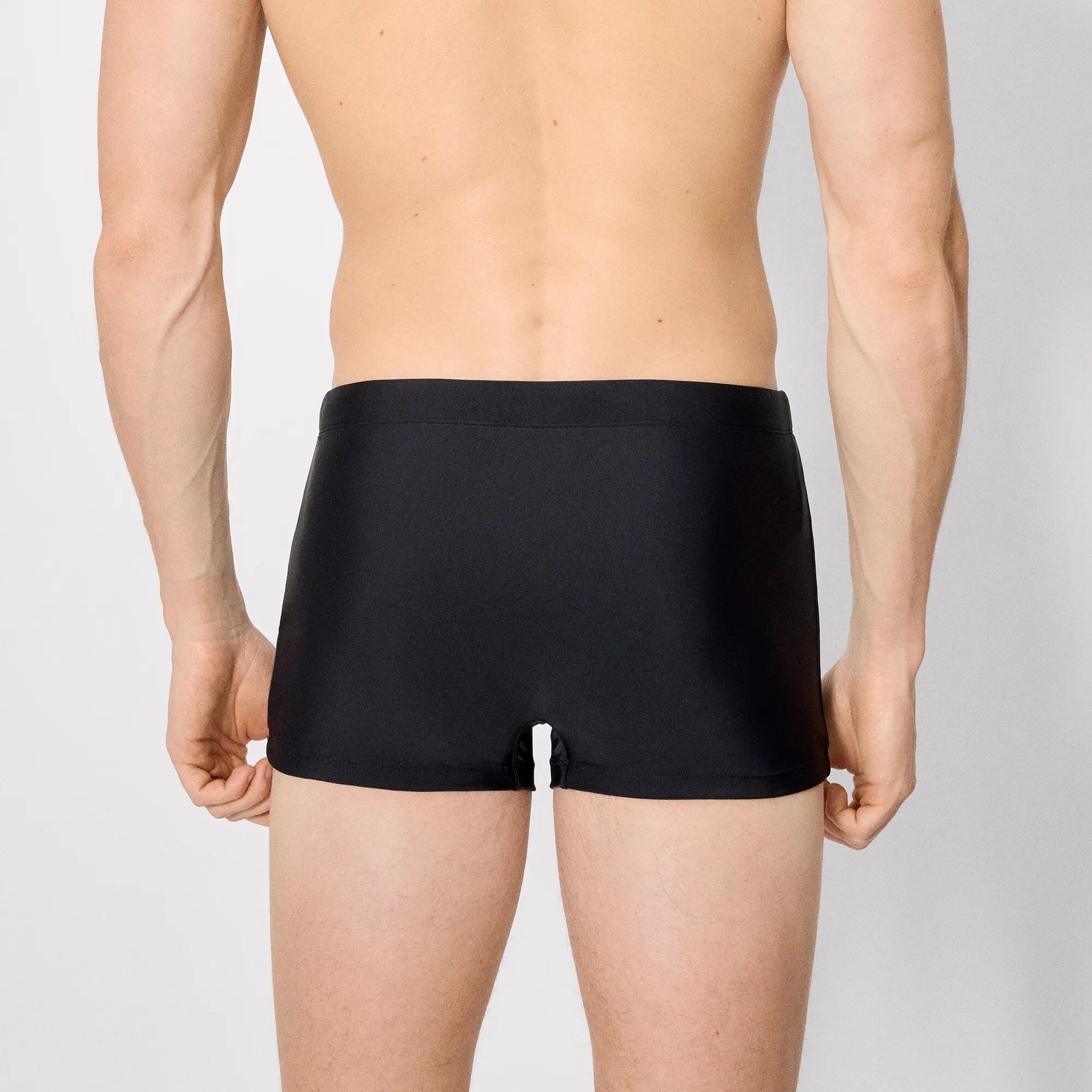 Calção de banho boxer preto básico 2/4