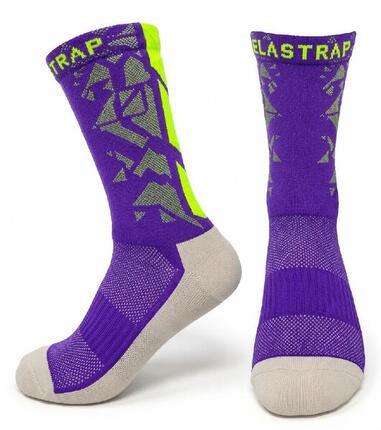 Chaussettes sport haute Violette Jaune - Technique et performance - Multisport