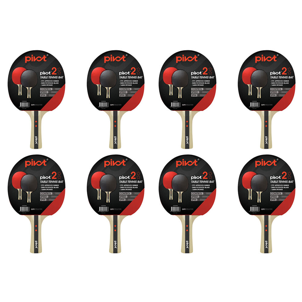 4PK Pivot 2 Star Table Tennis Racquet Sports Equipment