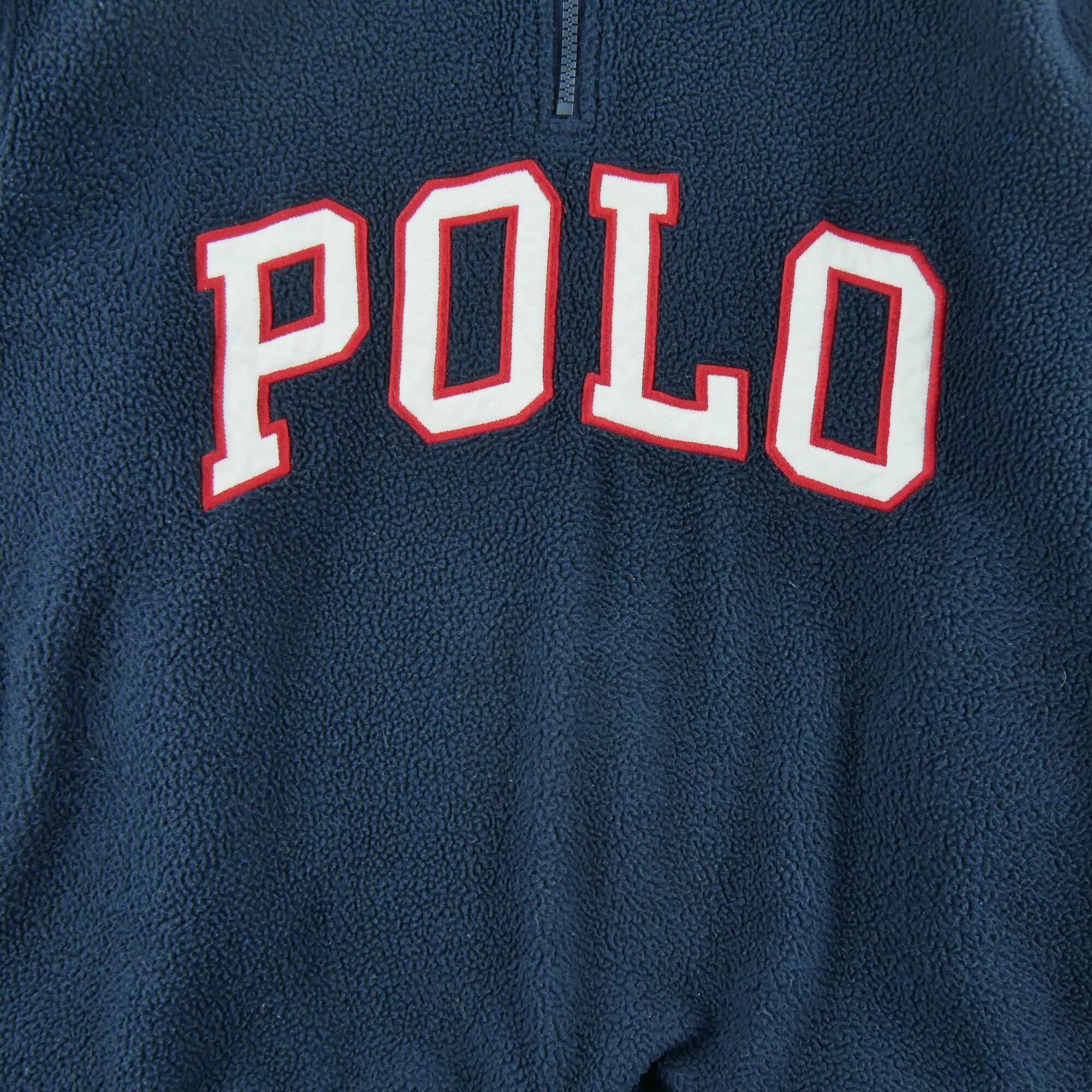 Refurbished - Polo Ralph Lauren Herren Fleecepullover USA Flagge - Wie neu 4/7