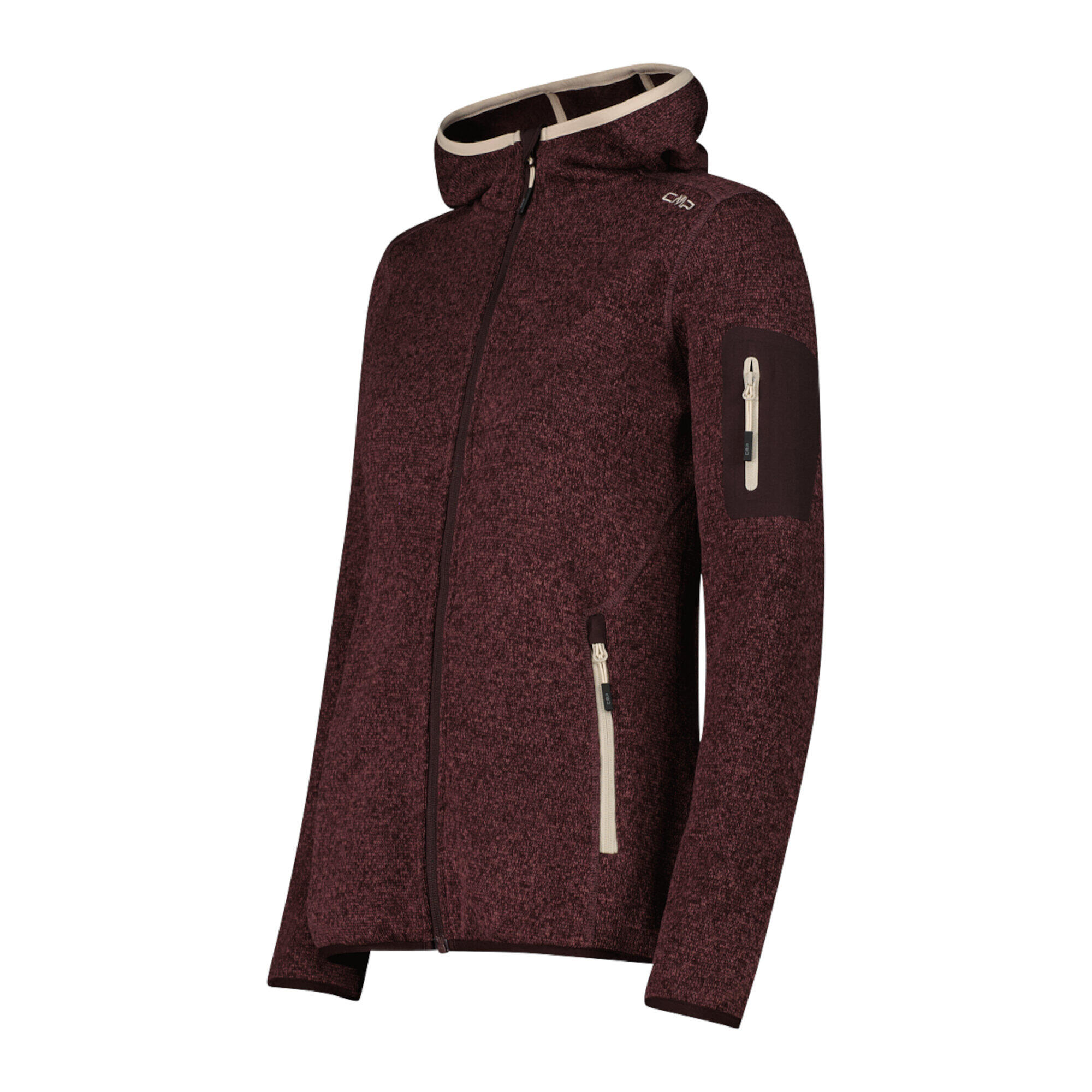 Polaire à capuche épaisse en maille chinée femme CMP Knit-Tech 2/5