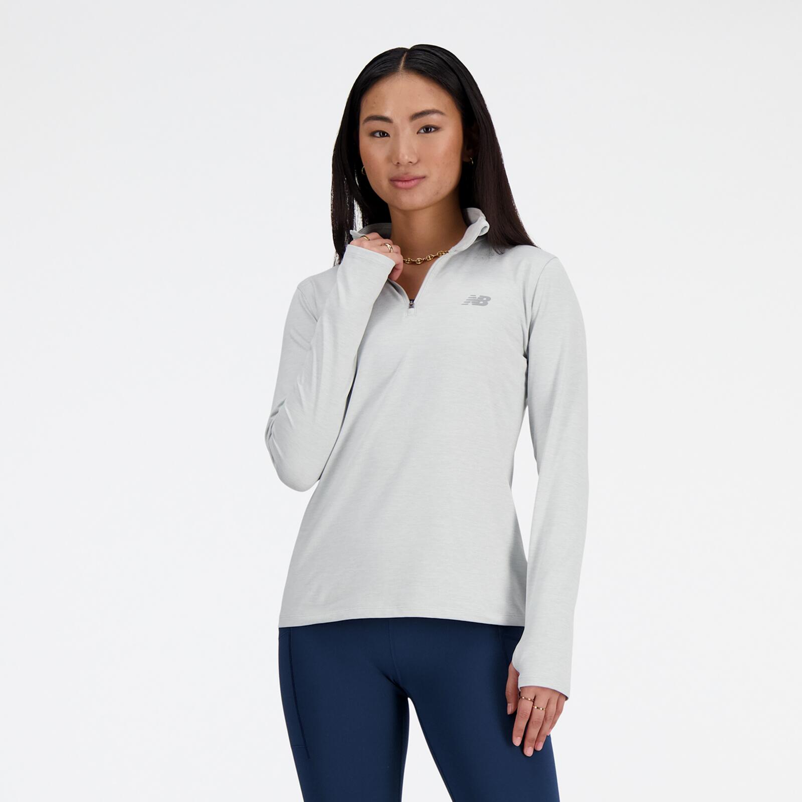 Felpa unisex Sport Essentials Space Dye con zip a un quarto 3/3