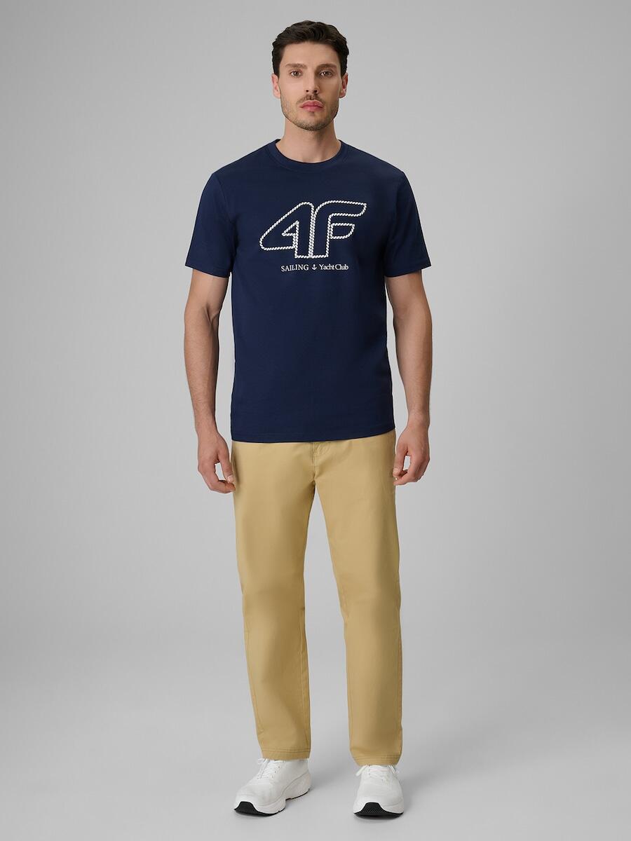 T-shirt regular z nadrukiem męski 4F 4FRSS26TTSHM3999 3/6
