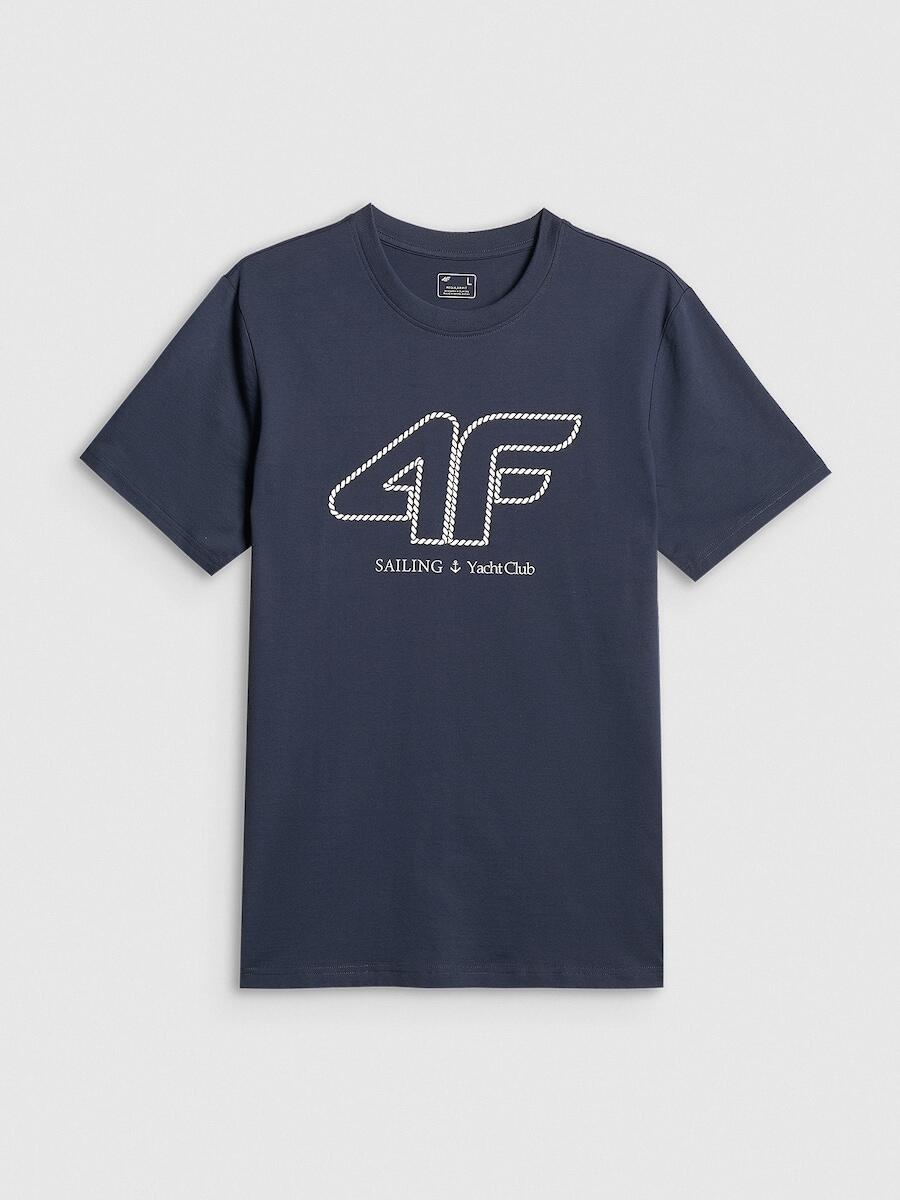 T-shirt regular z nadrukiem męski 4F 4FRSS26TTSHM3999 5/6