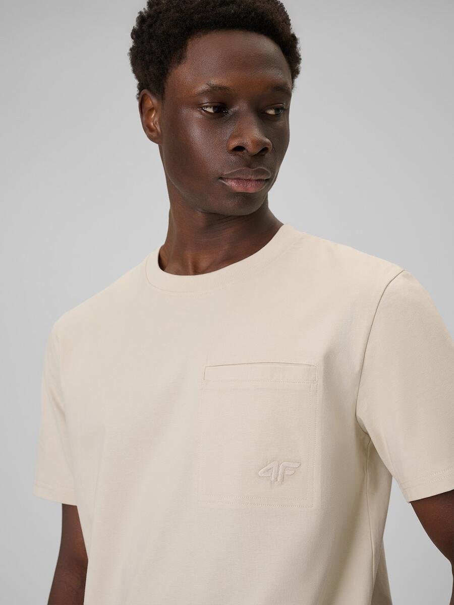 T-shirt regular gładki męski  4F 4FRSS26TTSHM3637 3/7
