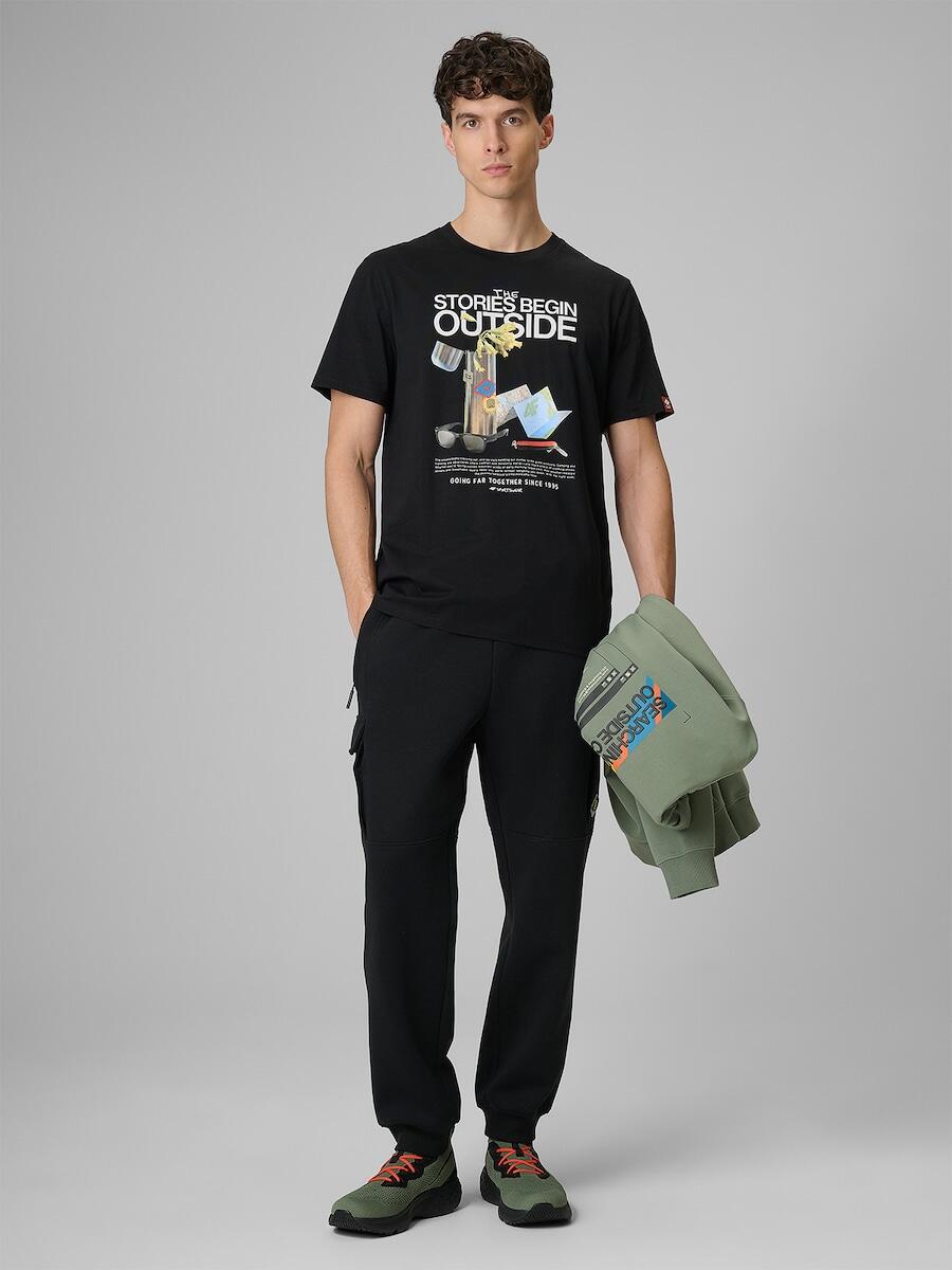 T-shirt regular z nadrukiem męski 4F 4FRSS26TTSHM3811 3/6