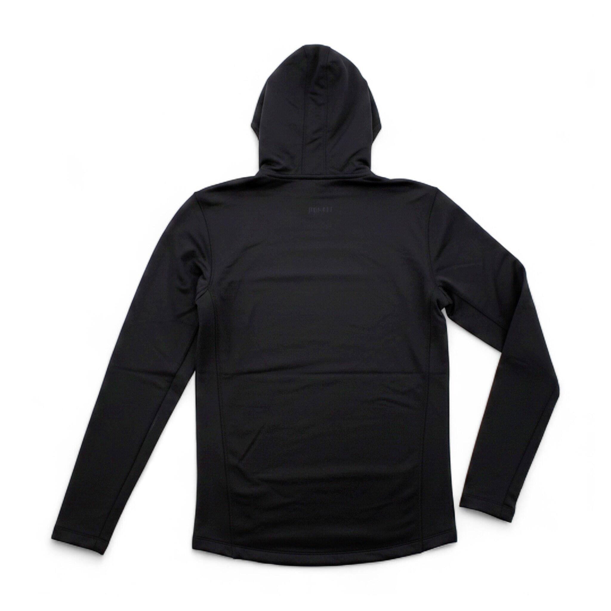 Longsleeve Techfit Kapuze in Schwarz 3/3
