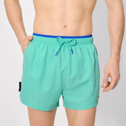 Maillot de bain court avec détail bleu à la taille