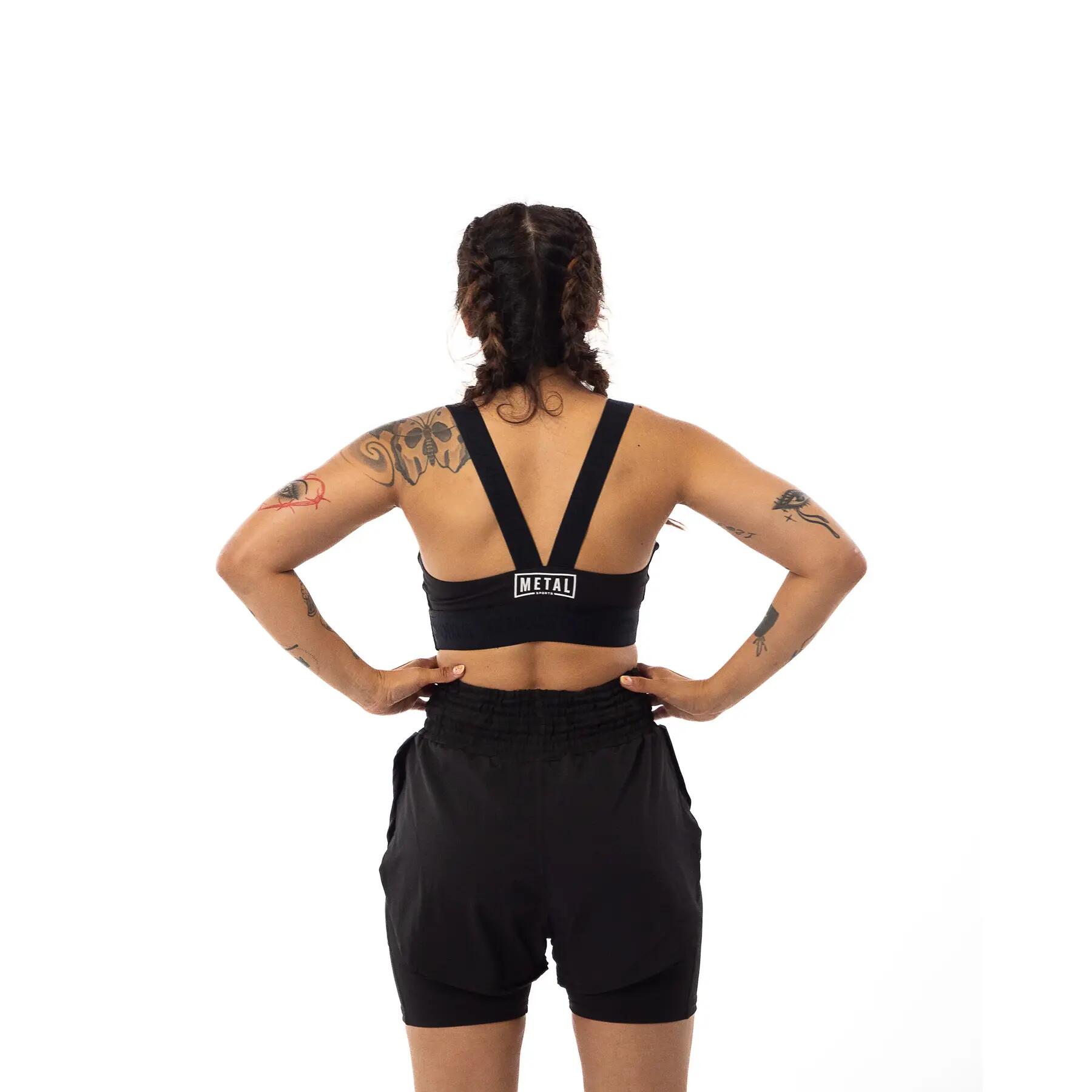 2-in-1 Damen Kampfhose Metal Boxe 3/5
