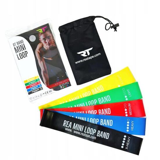 RT BAND MINI LOOP [Mix 5]- ZESTAW 5 GUM DO ĆWICZEŃ RT BAND MINI LOOP FITNESS