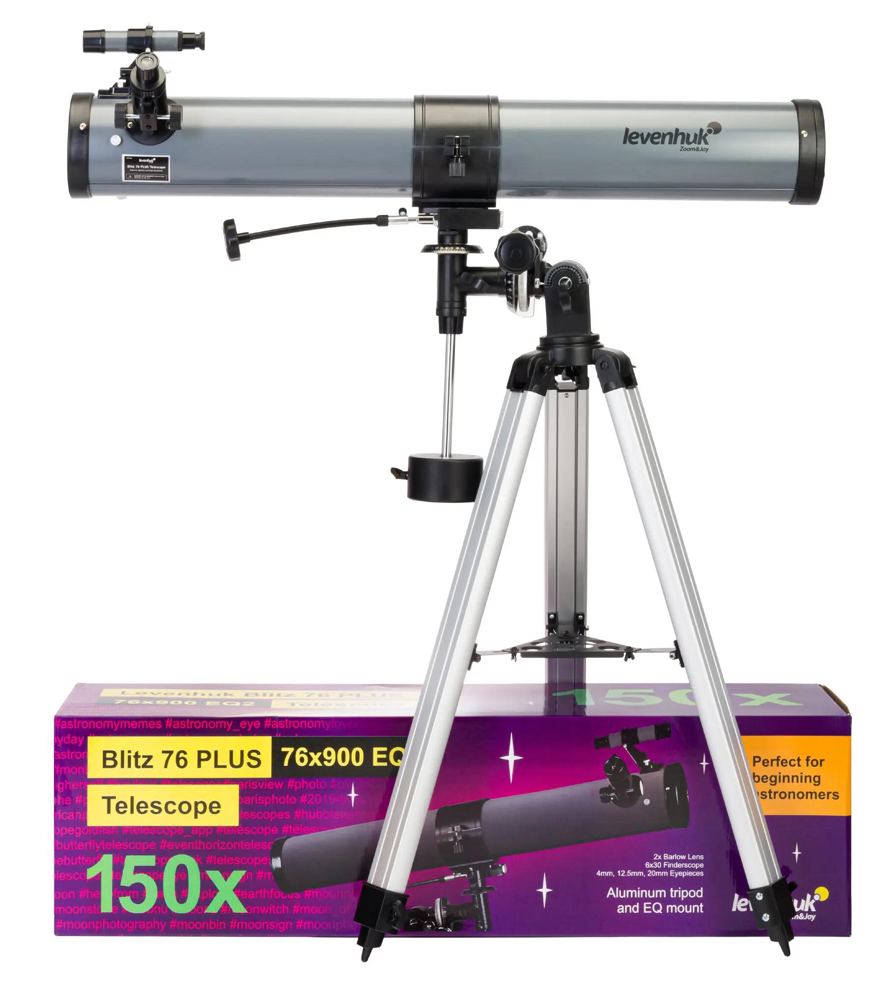 Levenhuk Blitz 76 PLUS Telescope 2/12