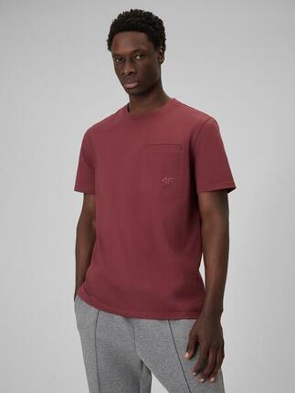 T-shirt regular gładki męski 4F 4FRSS26TTSHM3637
