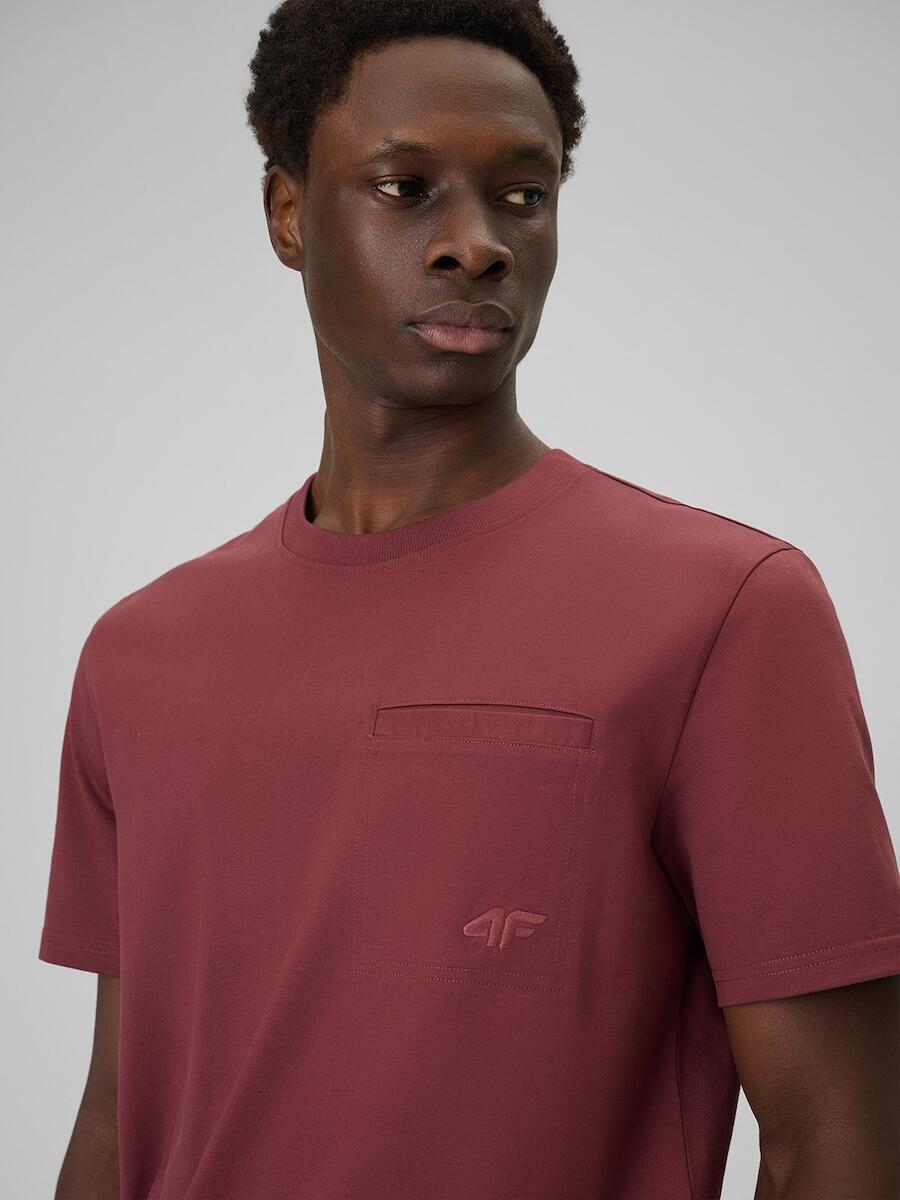 T-shirt regular gładki męski  4F 4FRSS26TTSHM3637 4/7