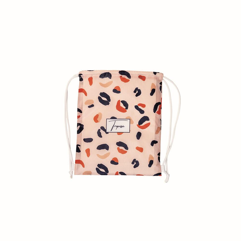 Poncho de Bain enfant 2-7 ans, imprimé beige rosé motif léopard 3/7