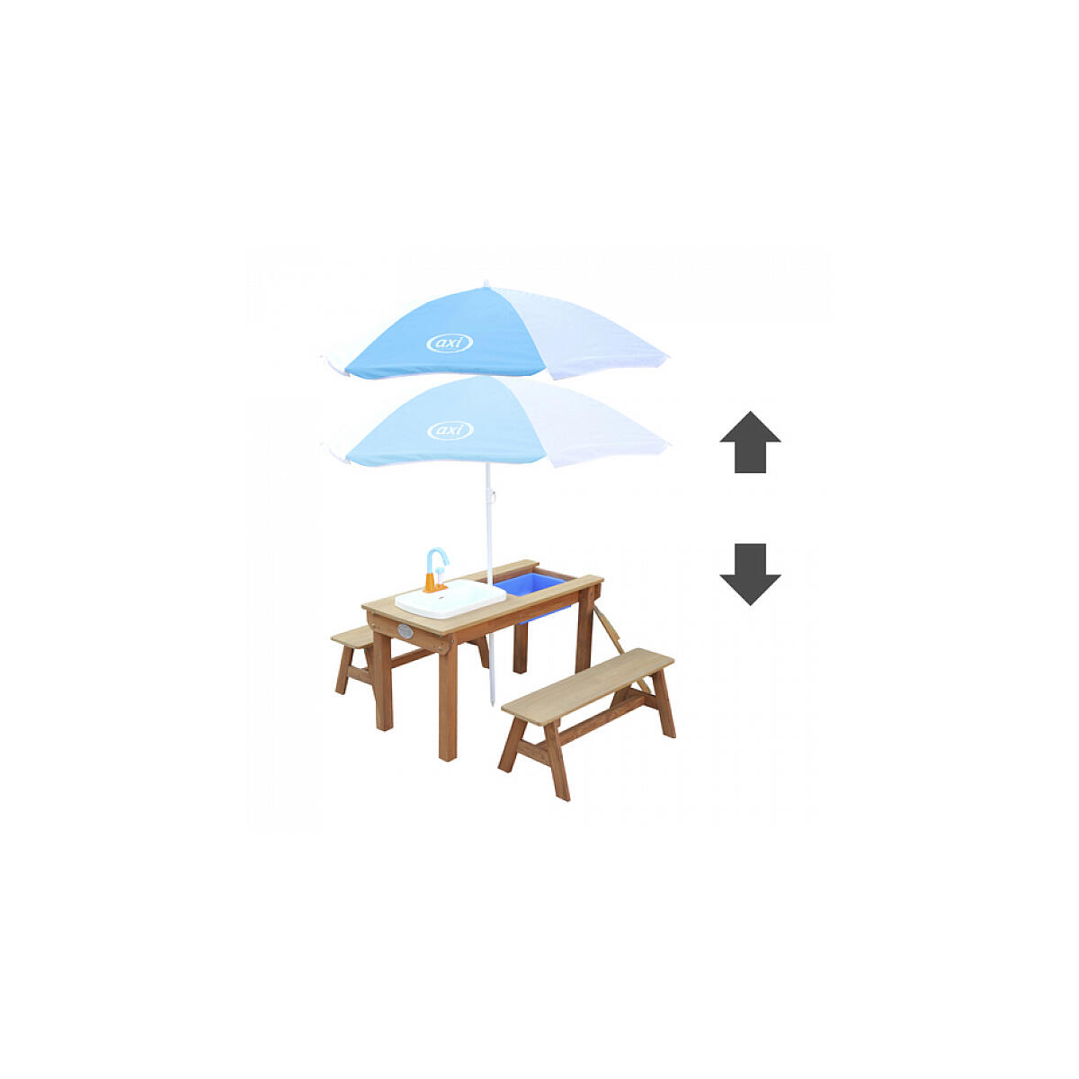 Table sable et eau AXI Dennis avec évier de jeu et banc 3/5