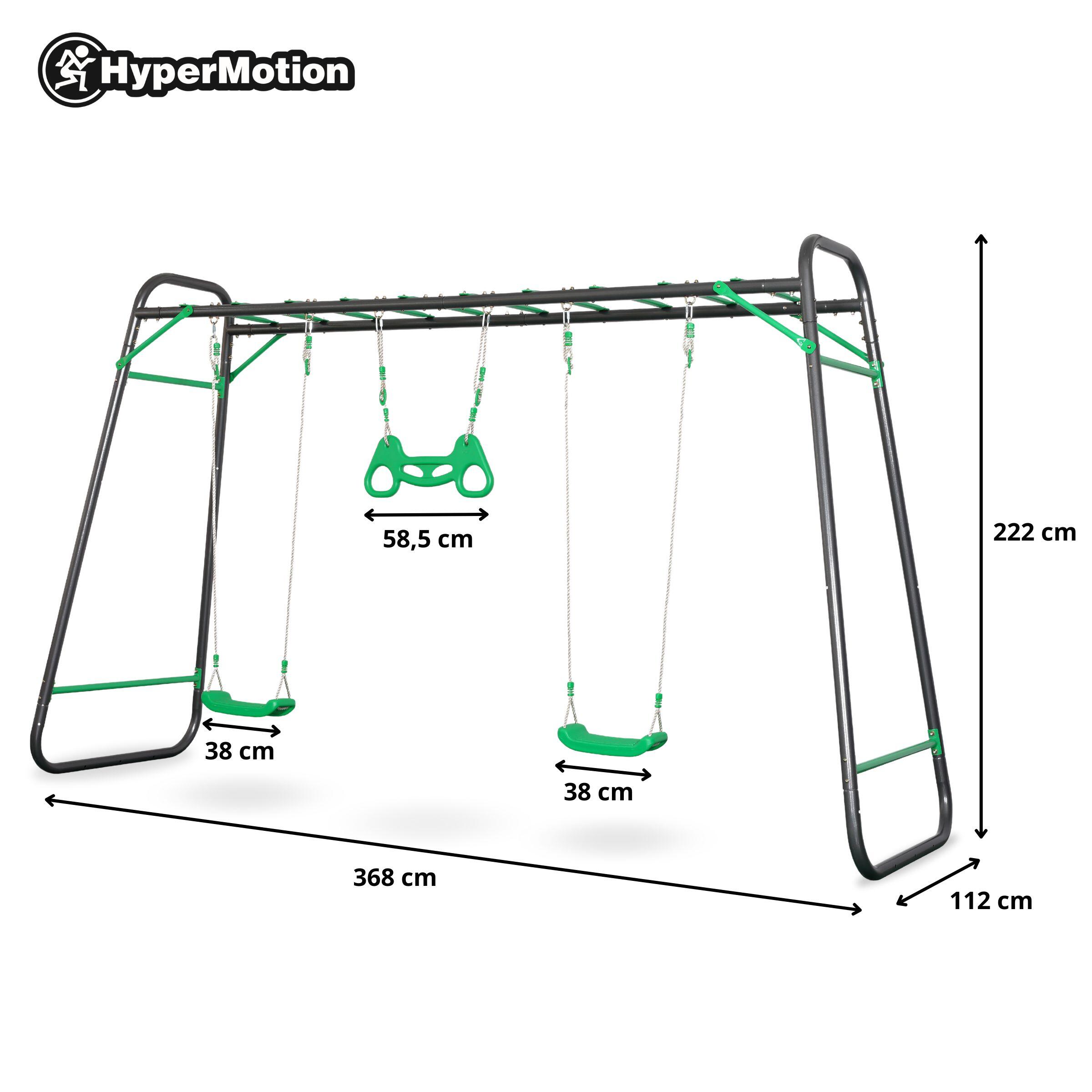 Aire de Jeux Balançoire Jardin XXL HyperMotion SWING HYP17 Trapèze 150kg EN71 3/7