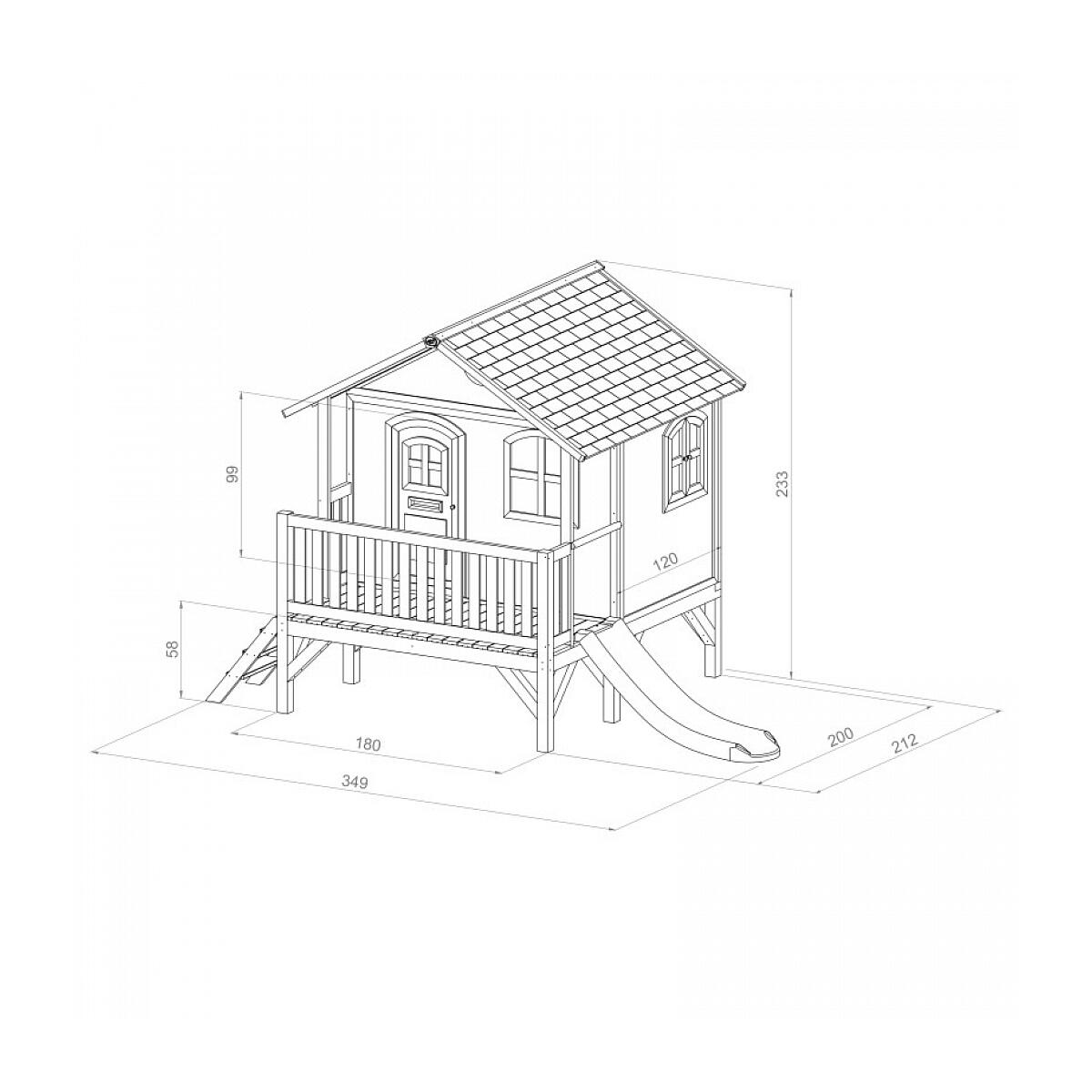 AXI Maisonette STEF Brown White mit roter Folie 2/2