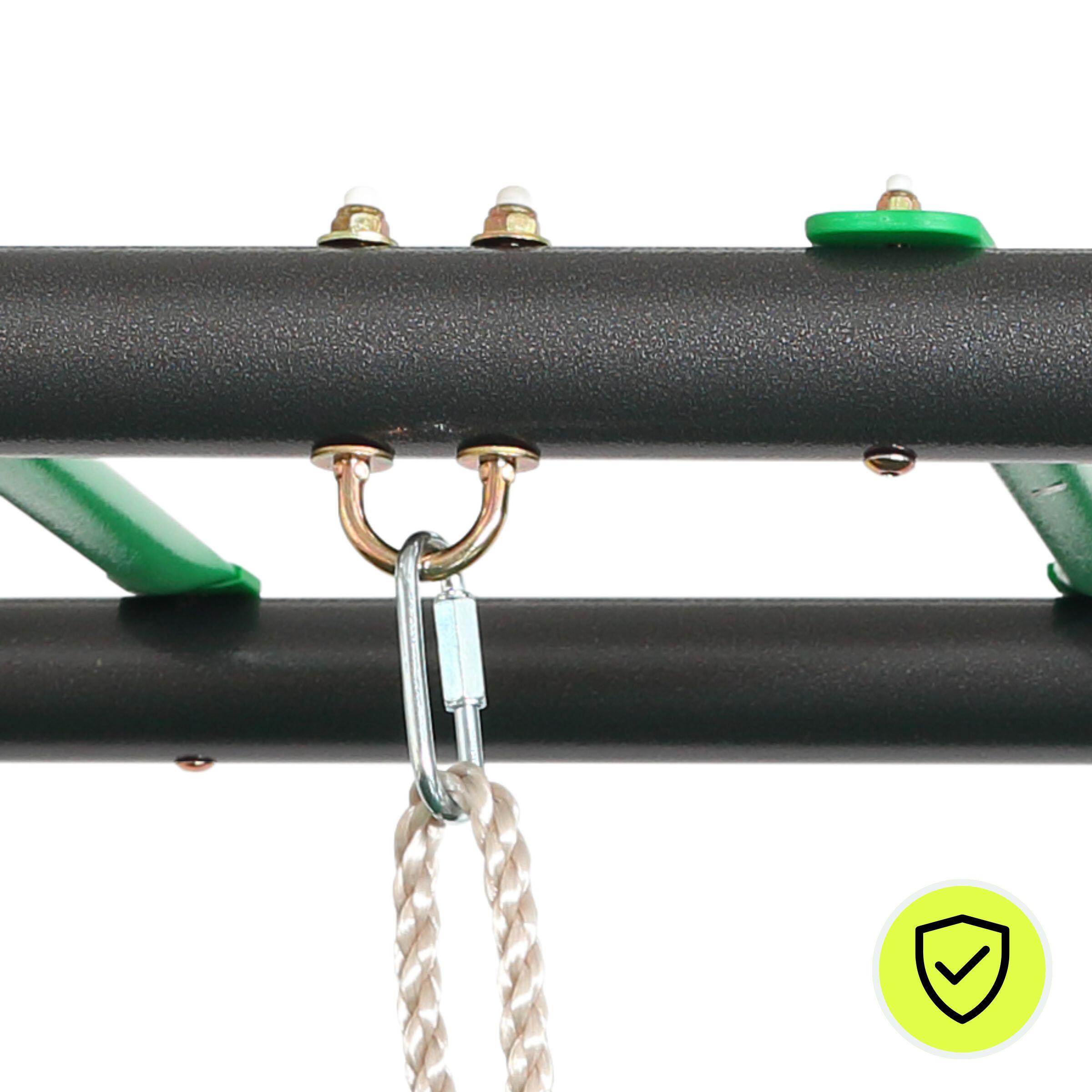 Aire de Jeux Balançoire Jardin XXL HyperMotion SWING HYP17 Trapèze 150kg EN71 7/7