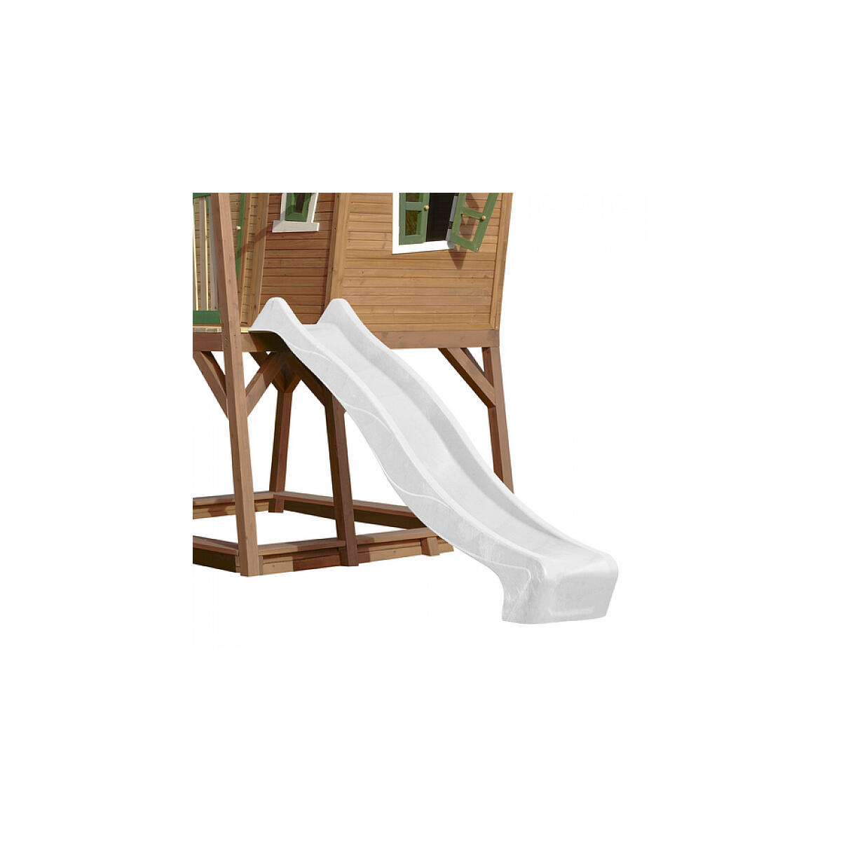 AXI Crooked Max Playhouse Bruin Groen Glijbaan Wit 3/5