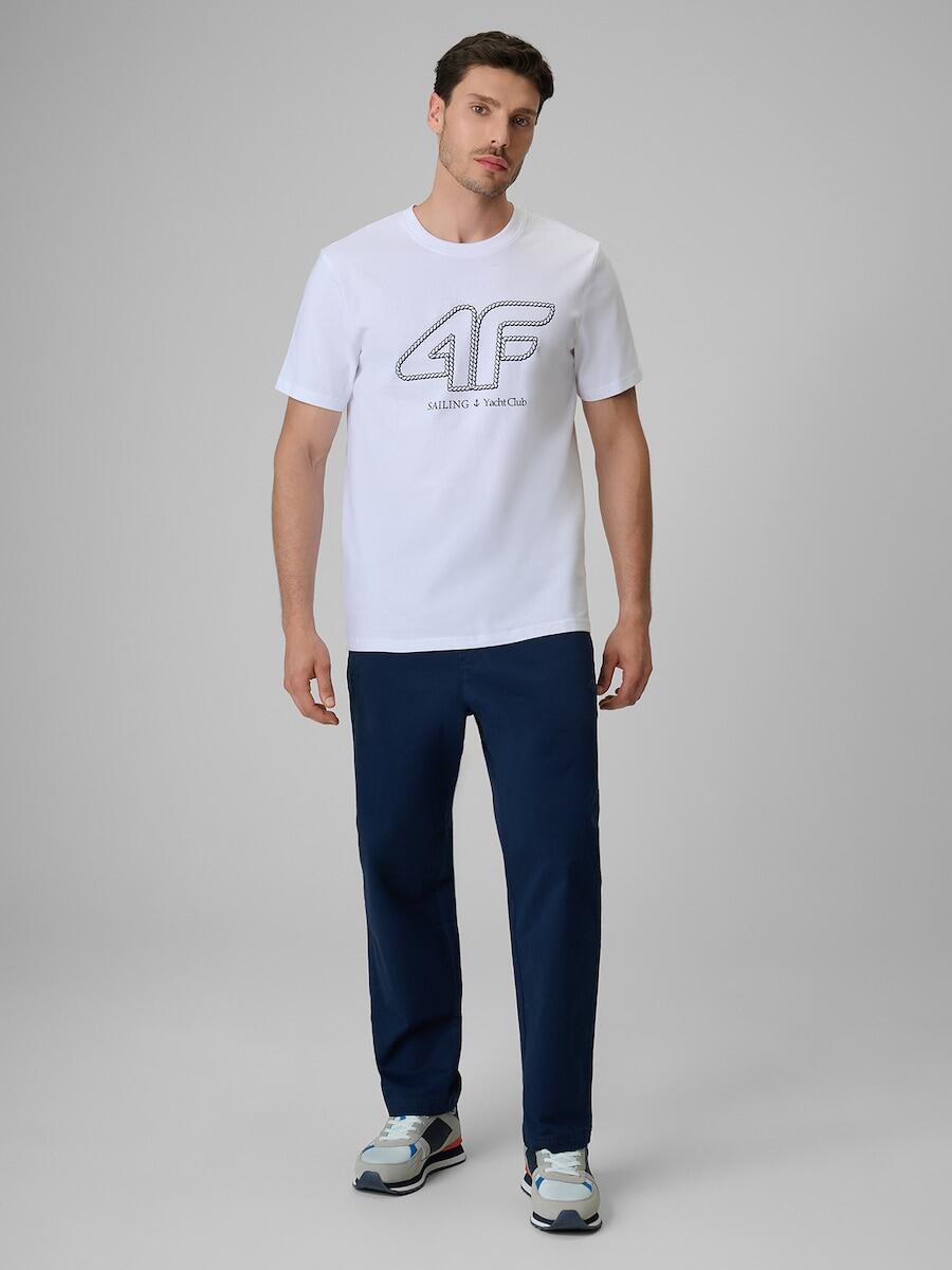 T-shirt regular z nadrukiem męski 4F 4FRSS26TTSHM3999 3/6