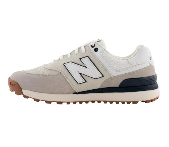 New Balance 574 Greens VS, Zapatos de Golf Hombre, Beige/Gris/Azul 2/6