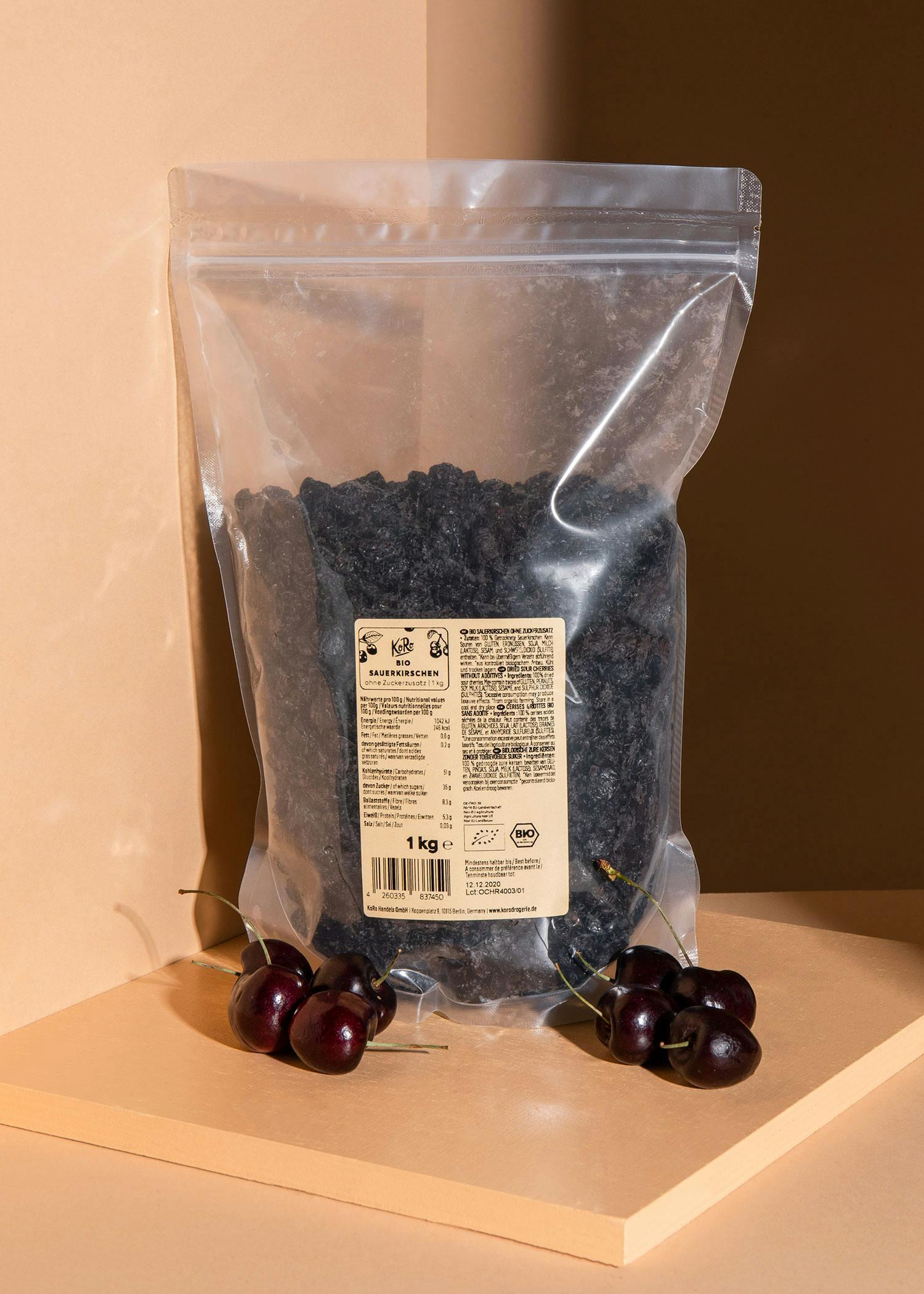 Cerises griottes sans sucre ajouté bio 1 kg 2/6