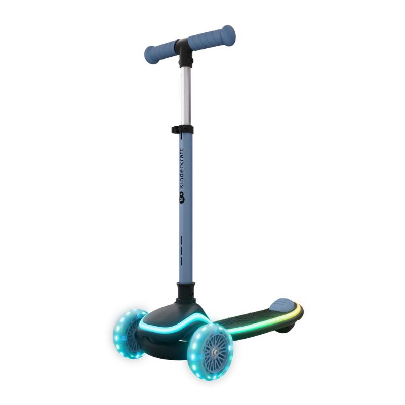 Trotinetă  Kinderkraft RAKET UP, 3 Roți LED, cu șezut, BLUE