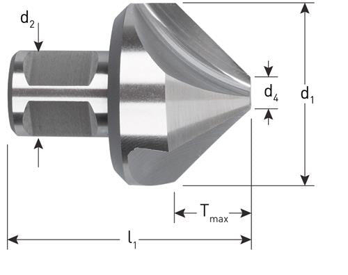 Frez stożkowy Rotec 90° 25 mm HSS-E Weldon