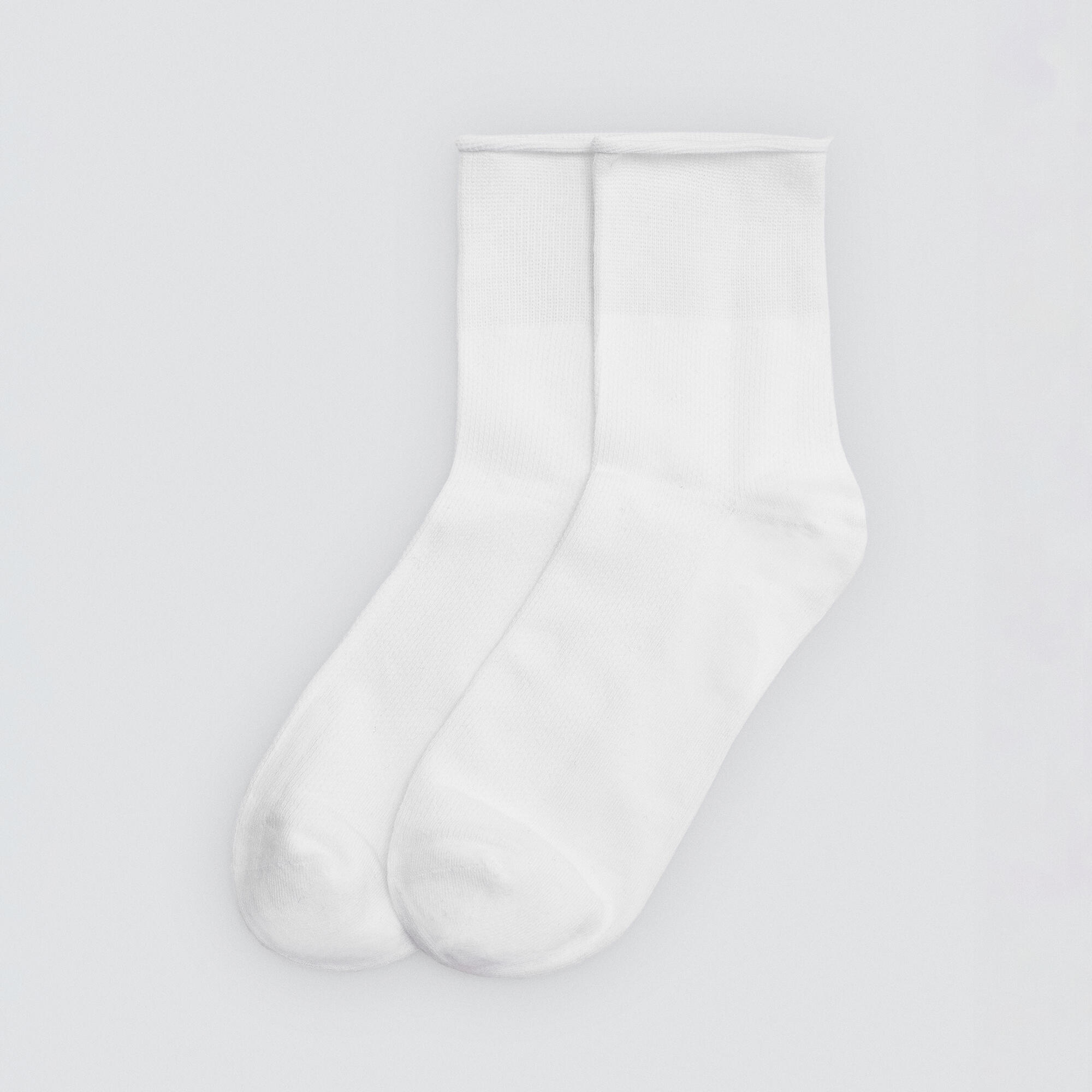 Pack 3 calcetines altos básicos lisos blanco 1/2