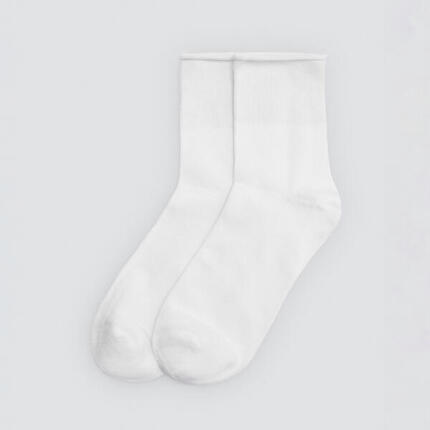 Lot de 3 chaussettes blanches unies basiques montantes jusqu'aux genoux
