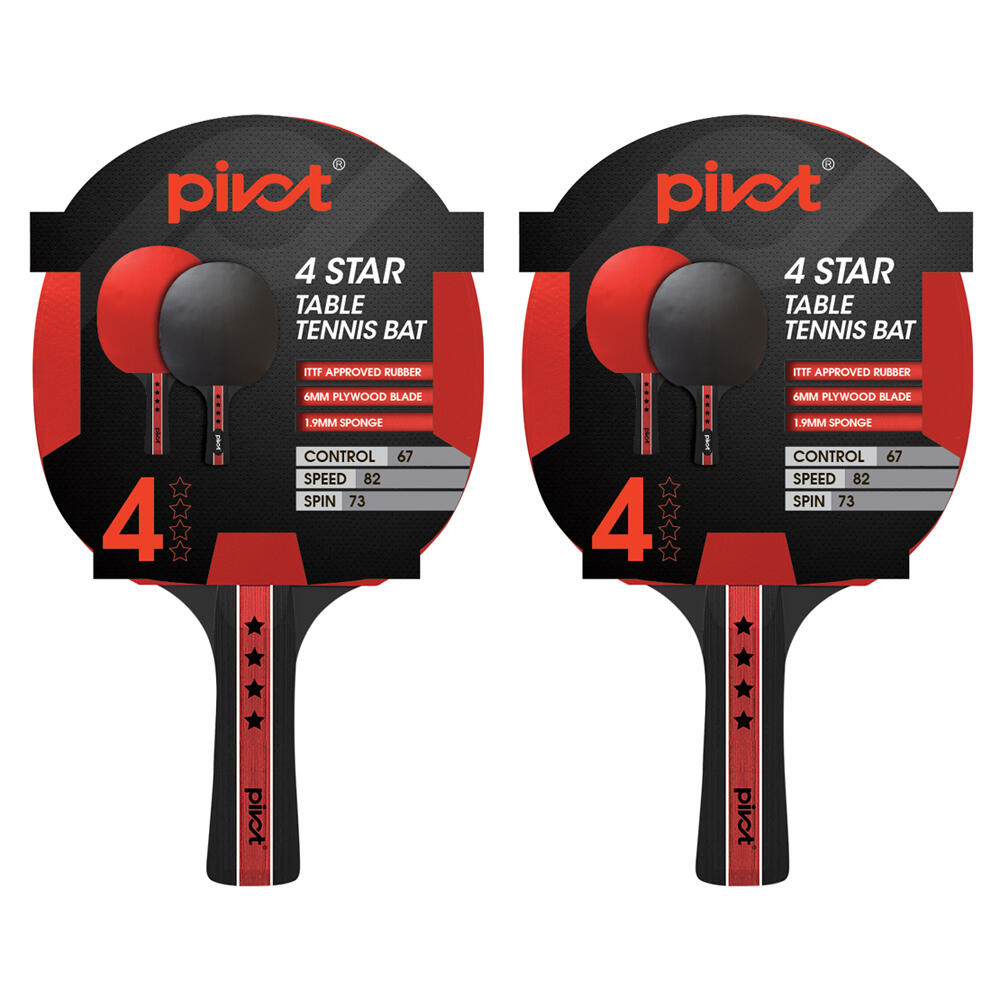 4PK Pivot 4 Star Table Tennis Racquet Sports Equipment