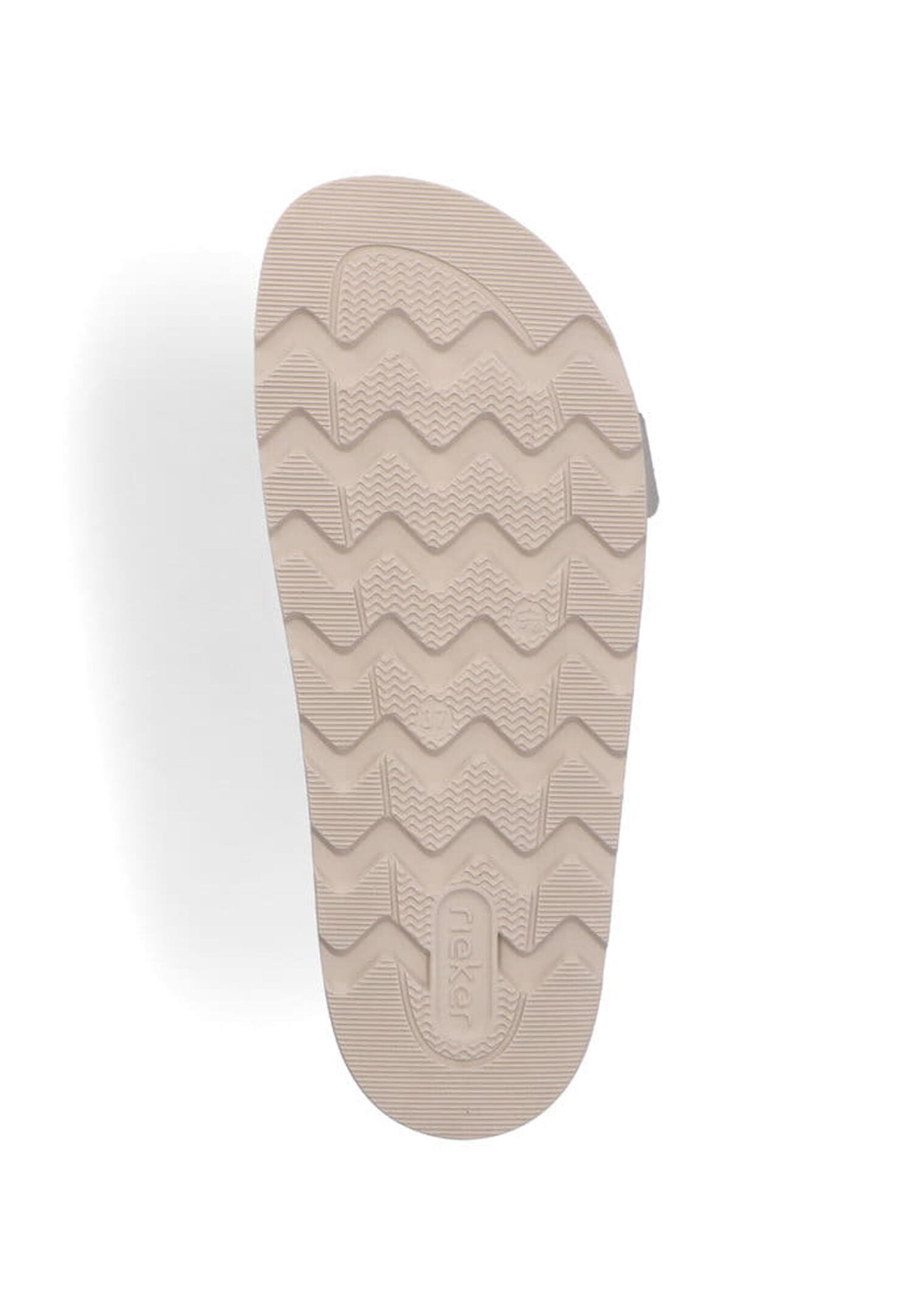 Rieker Damen Pantoletten V3190-40 Fußbettpantolette Frauen Leder Grau 5/5