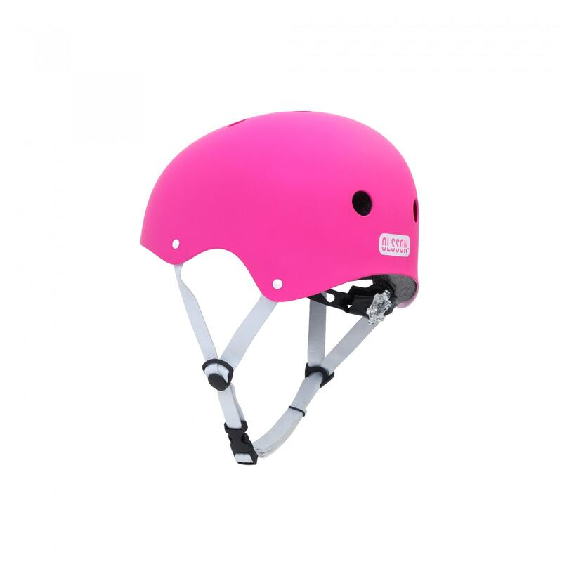 Casco rosa infantil resistente, ajustable y ligero (52-54cm)