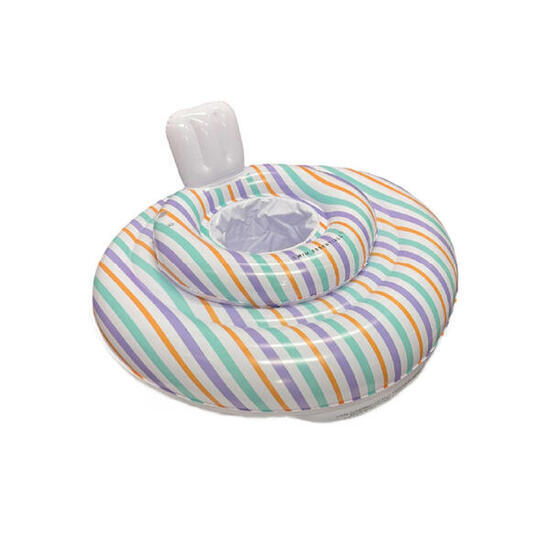 Bouée pour bébé gonflable multicolore imprimé arc-en-ciel 0 à 1 ans
