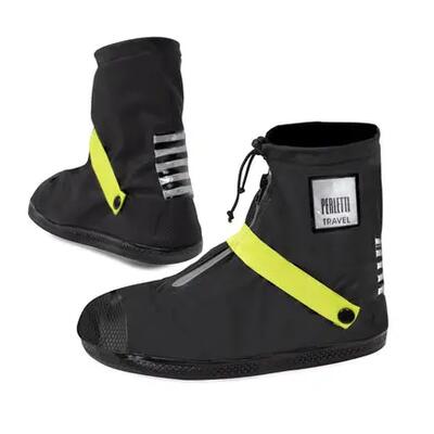 Copriscarpe da Ciclismo Bassi Impermeabili Catarifrangenti Neri