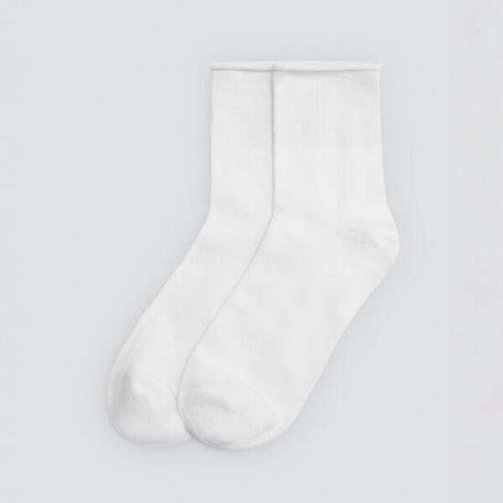 Lot de 3 chaussettes blanches unies basiques montantes jusqu'aux genoux