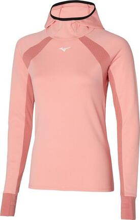 Haut à capuche Thermique Mizuno Femme Warmalite Corail
