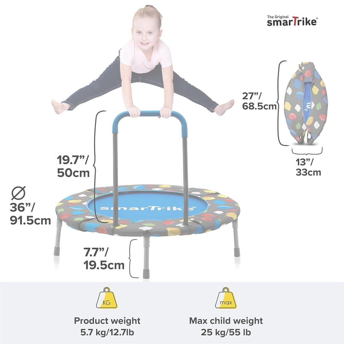 Trampoline Smartrike 2 in1- bleu 2/2