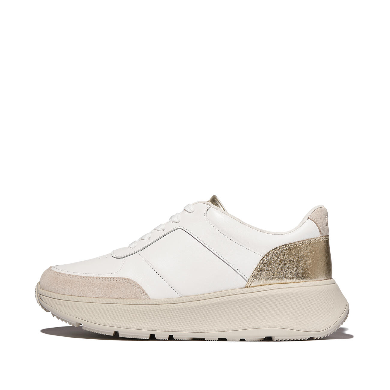 Baskets Plateforme FitFlop F-Mode en cuir, suède et métallisé 3/7
