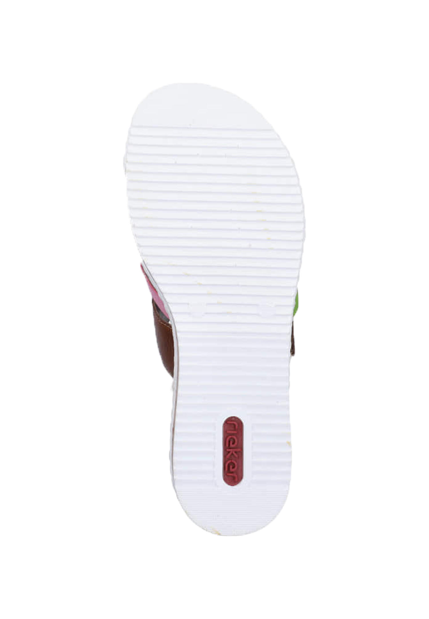 Rieker Damen Pantoletten V3652-96 Keilabsatz Slipper Bunt 5/5