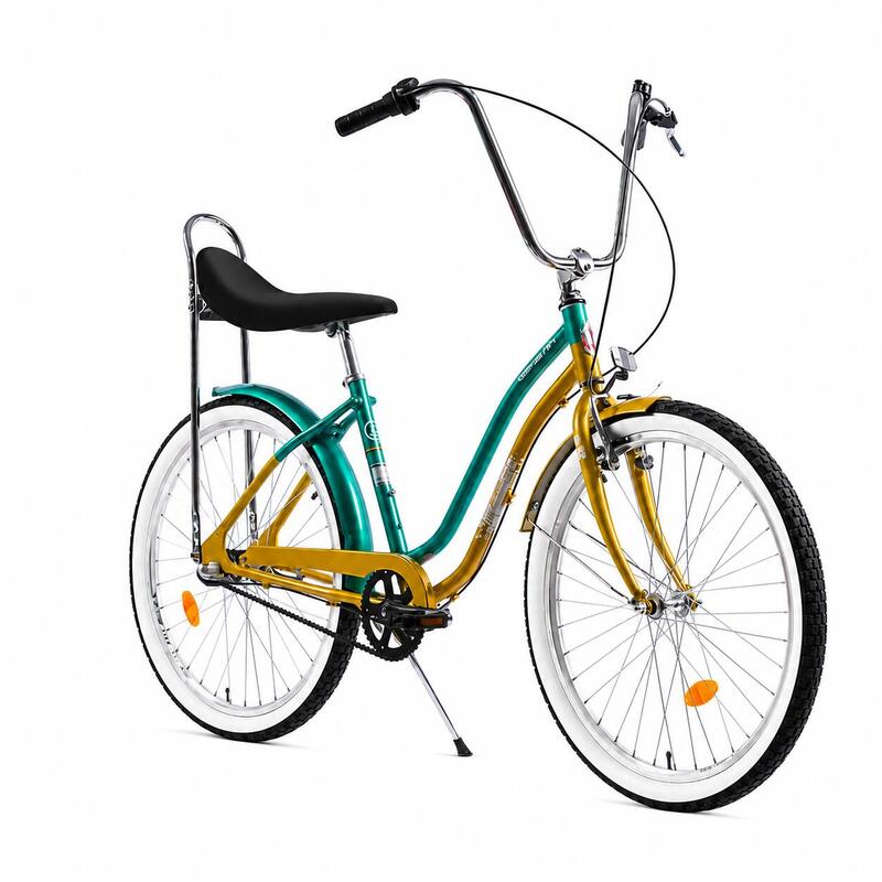 Bicicleta Oras Pegas Strada 2 - 26 inch, 1S, M, Auriu/Verde