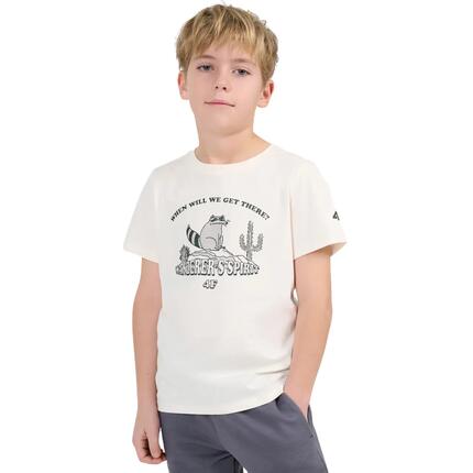 T-shirt garçon 4F - coton doux, coupe ample.