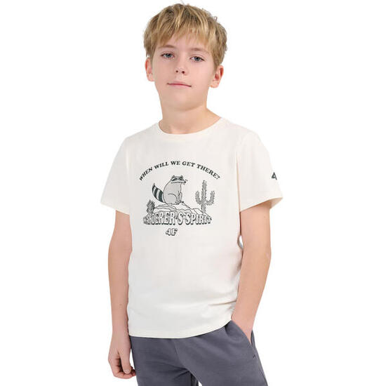 T-shirt garçon 4F - coton doux, coupe ample.
