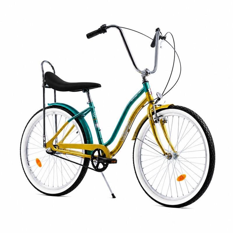 Bicicleta Oras Pegas Strada 2 - 26 inch, 1S, M, Auriu/Verde