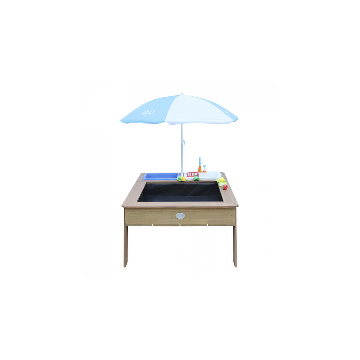 AXI Linda Table sable et eau avec Cuisine et evier Marron Parasol Bleu Blanc 2/5
