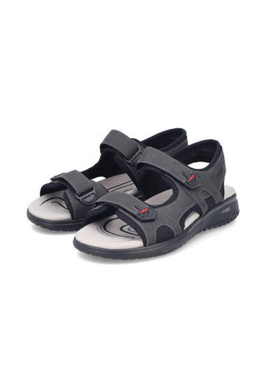 Rieker Herren Trekkingsandale 26455-00 Sandalen Schuhe Sommer Trekking Schwarz