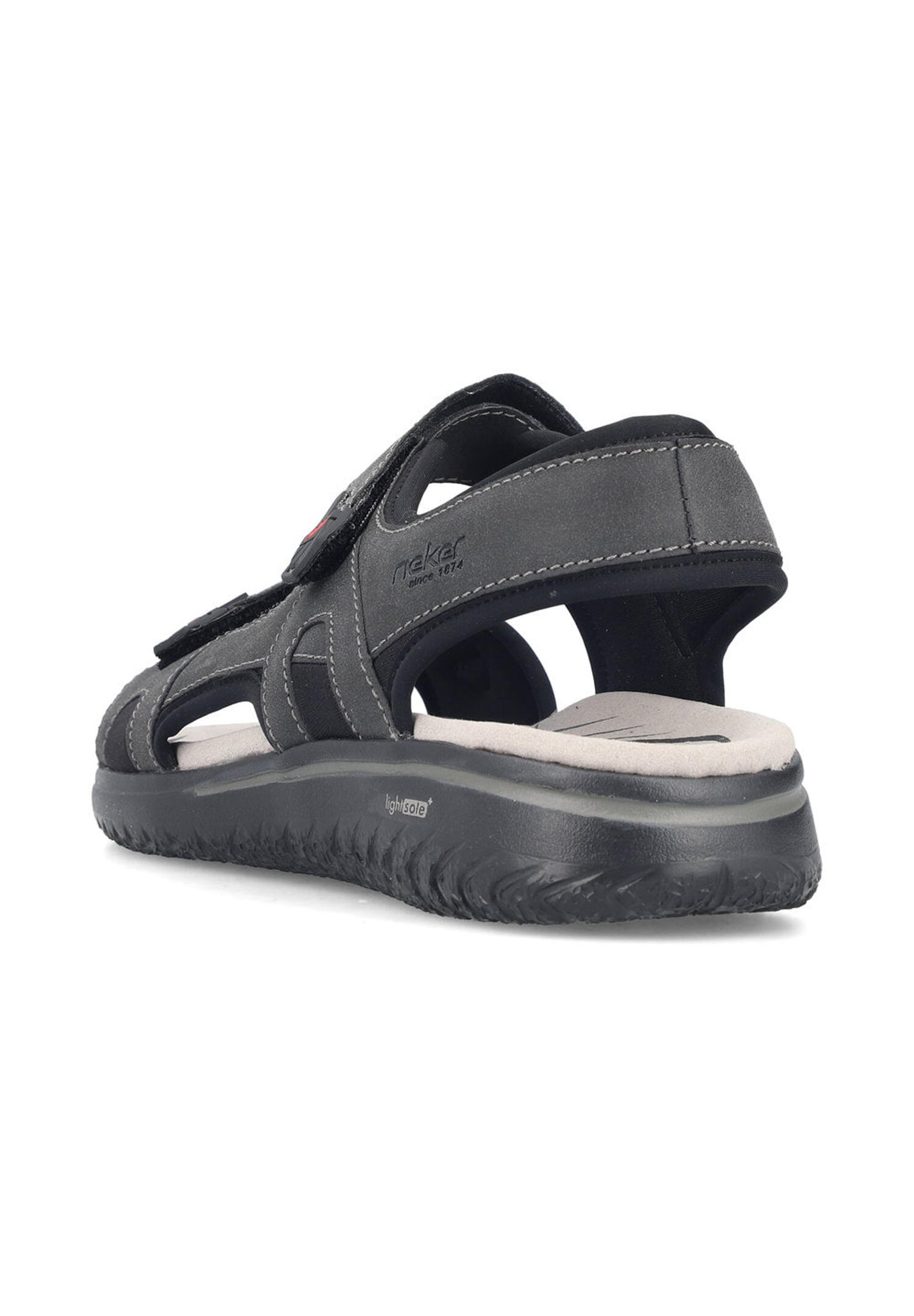 Rieker Herren Trekkingsandale 26455-00 Sandalen Schuhe Sommer Trekking Schwarz 3/5