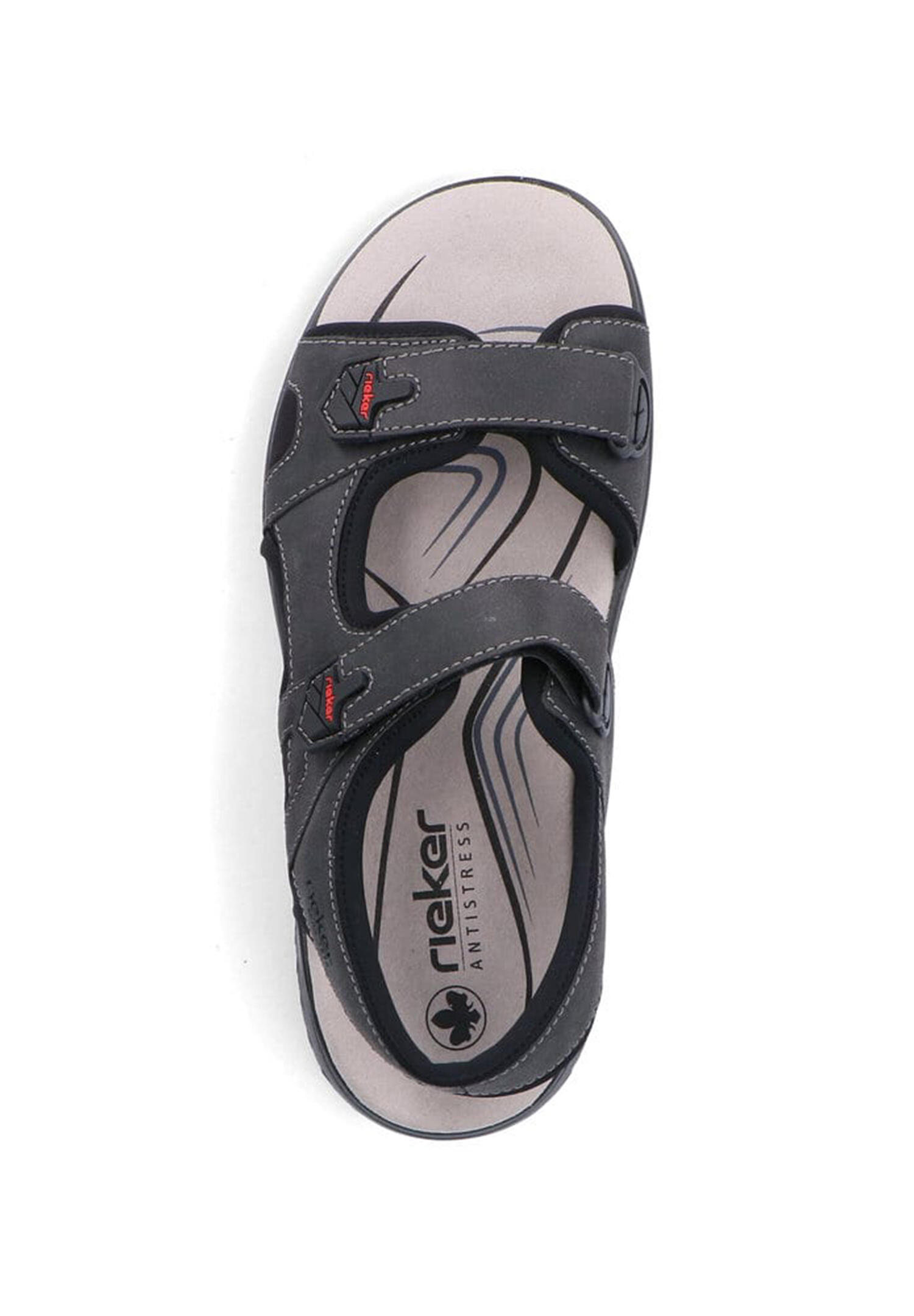 Rieker Herren Trekkingsandale 26455-00 Sandalen Schuhe Sommer Trekking Schwarz 4/5