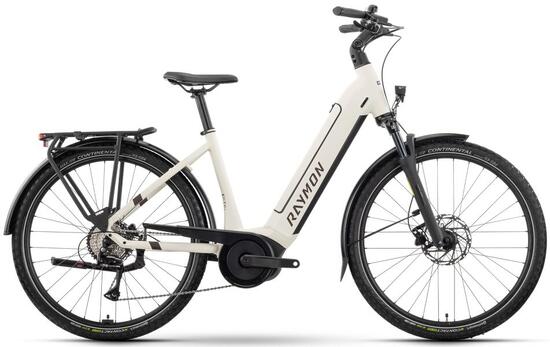 Rower elektryczny Raymon Metmo Wave 600 Wh 44cm S Cotton white Bosch